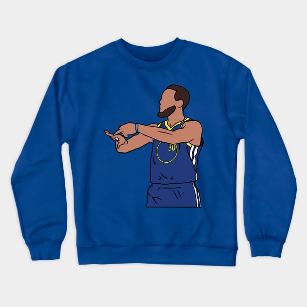 Steph Curry 4 Rings Celebration Crewneck Sweatshirt by rattraptees